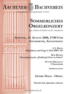 Plakat Orgelkonzert